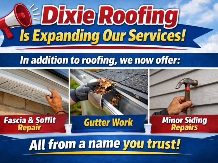 Dixie Roofing Inc. News