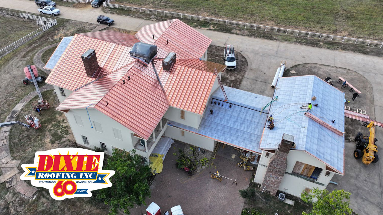 Copper Metal Roofing Installation